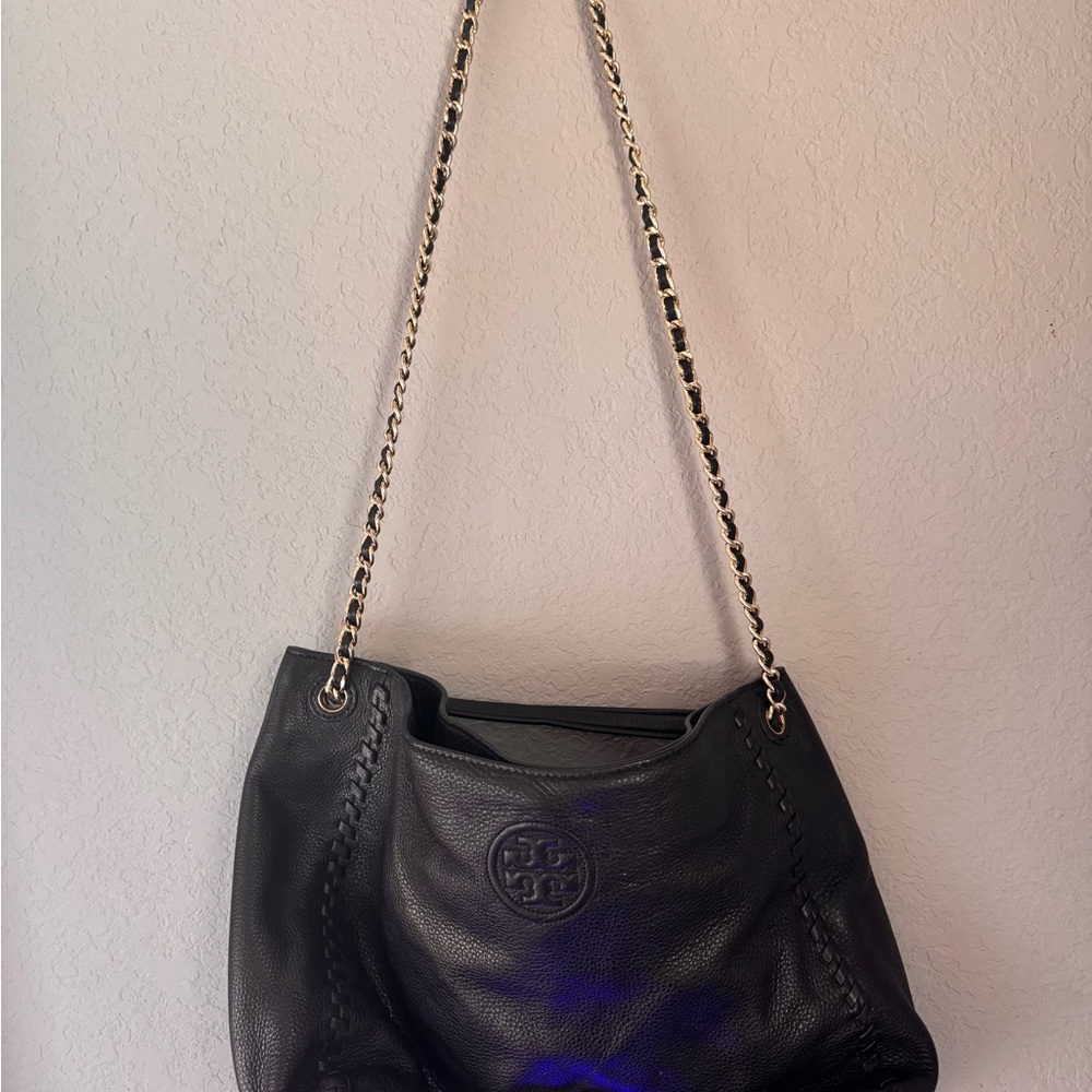 Tory Burch Black Leather Shoulder Bag